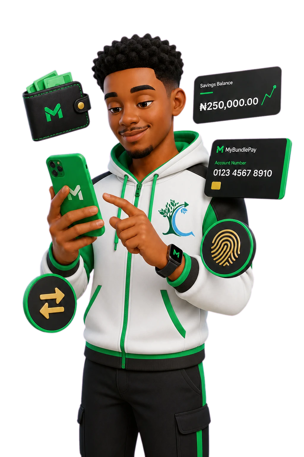 3D customer using MyBundlePay personal banking service