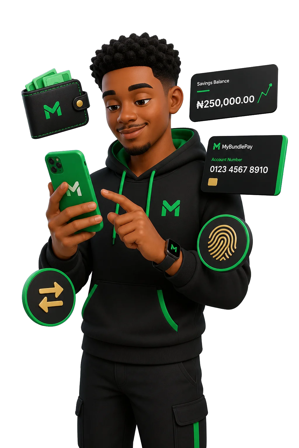 3D customer using MyBundlePay personal banking service